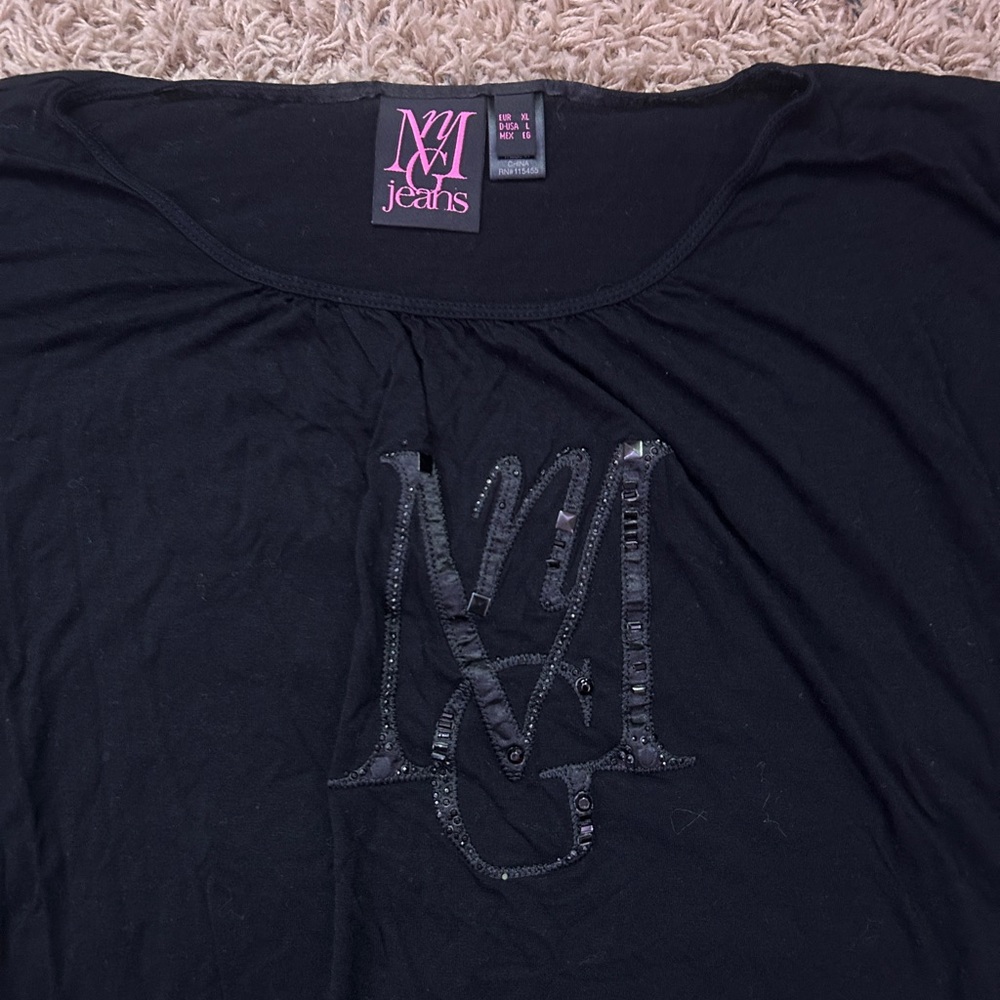 MNG Jeans Black Women's Top L